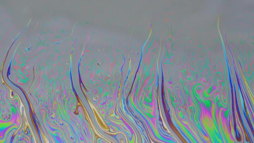 Abstract art with dense and monochromatic psychedelic fluid
