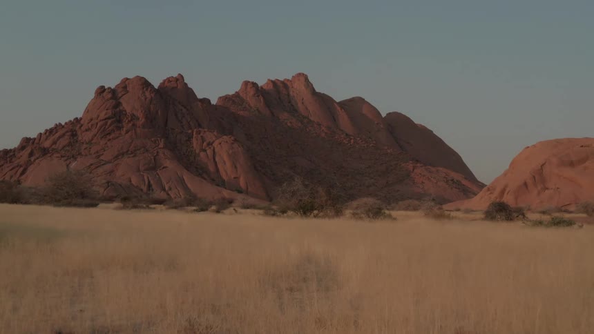 Panorama of a natural environment with cliffs in a valley