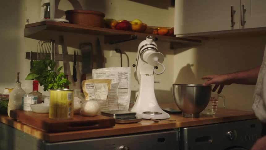 Man preparing to cook in the kitchen at home