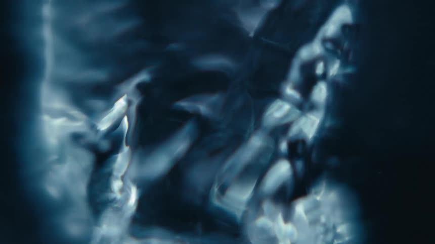 Extreme closeup of a spiral underwater