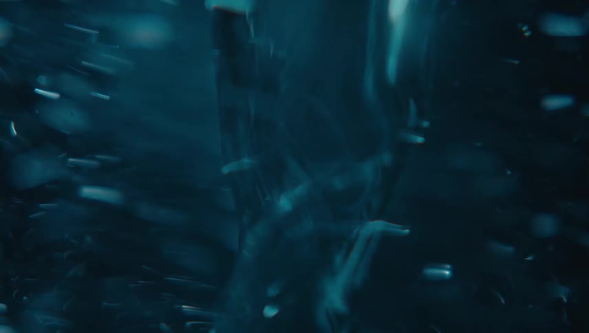 A tornado with lightning spinning underwater