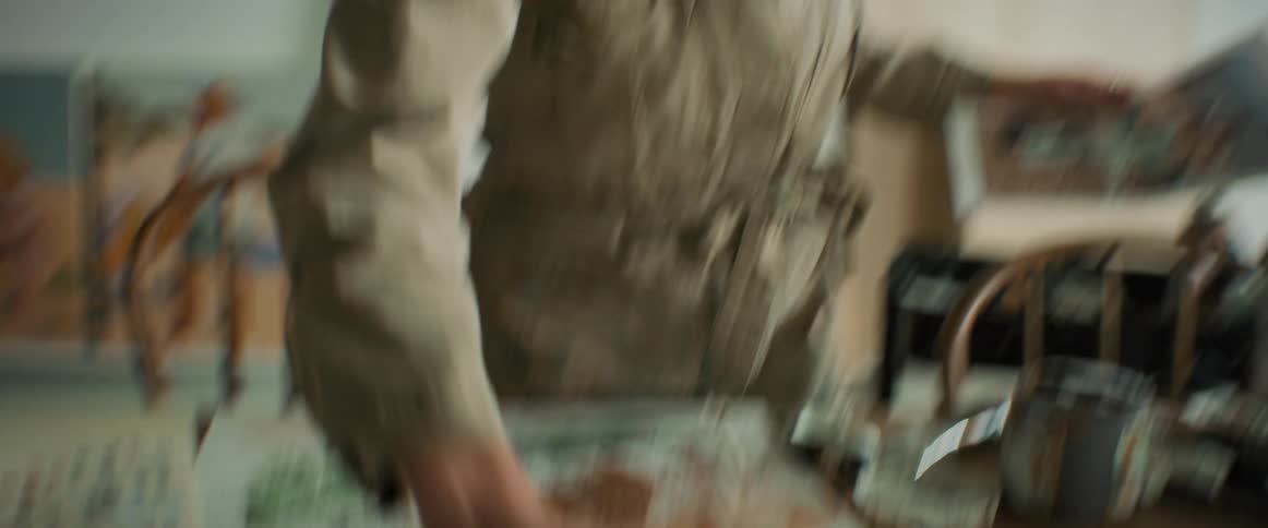 An artist painting in canvas
