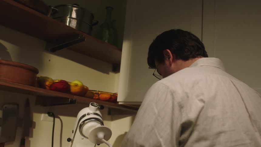 Man cooking in the kitchen at home