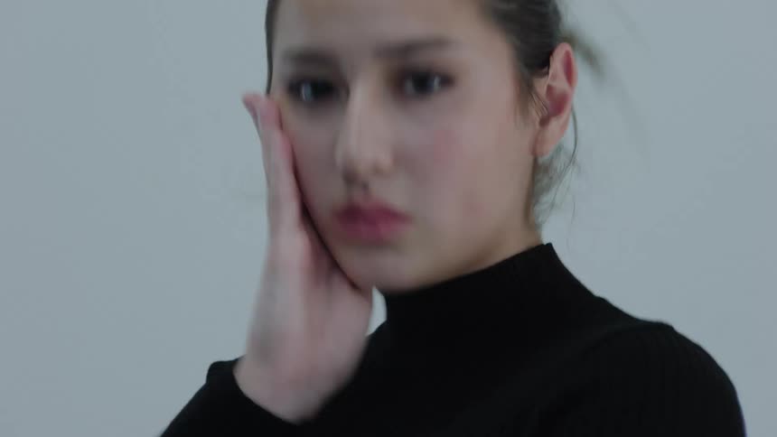 Woman modeling in a studio