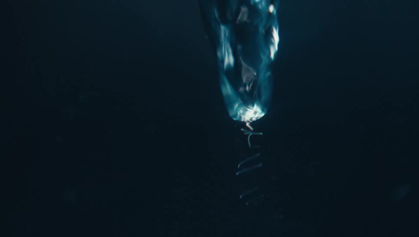 Extreme closeup of a spiral underwater
