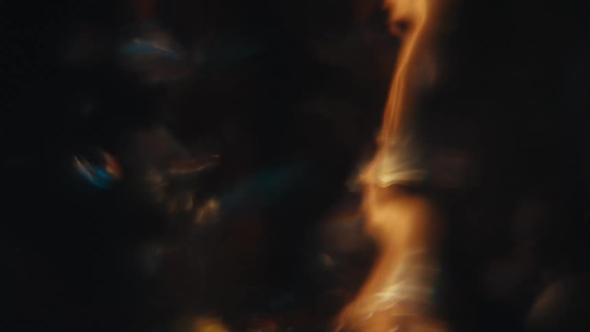 An object with rapidly rotating flames of fire