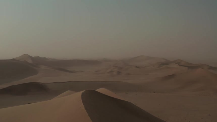 Aerial view of sand dunes in the desert
