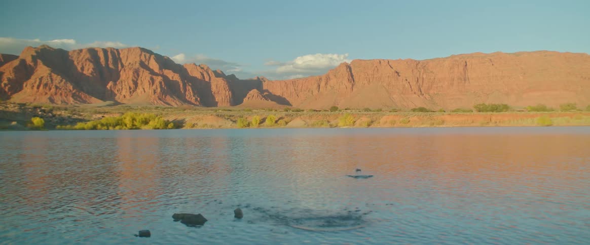 A river close to the hills