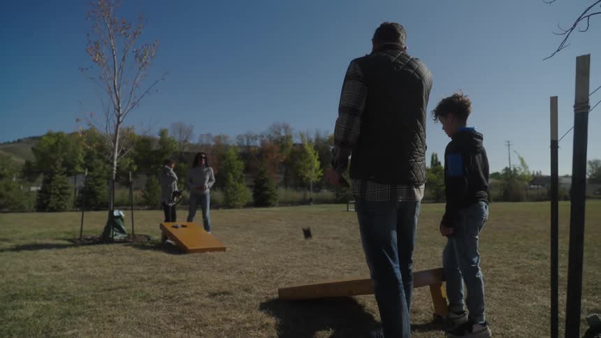 A group playing in the park