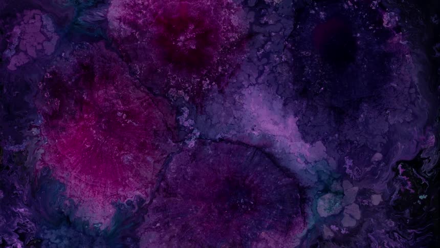 Abstract fluid in purple hues boiling in slow motion