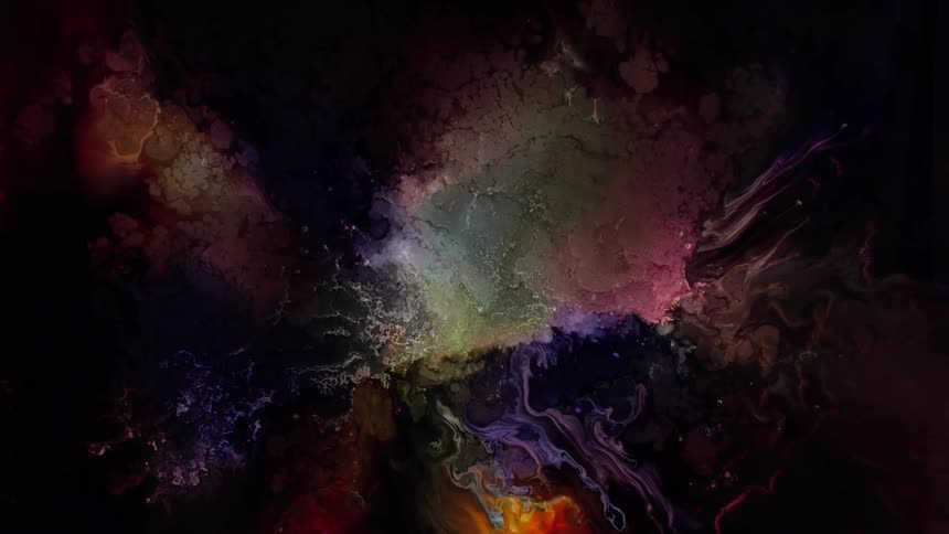 Abstract motion of dark and colorful fluid