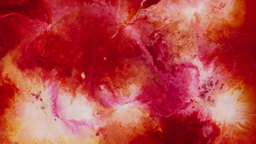 Abstract red pink and white bubbles