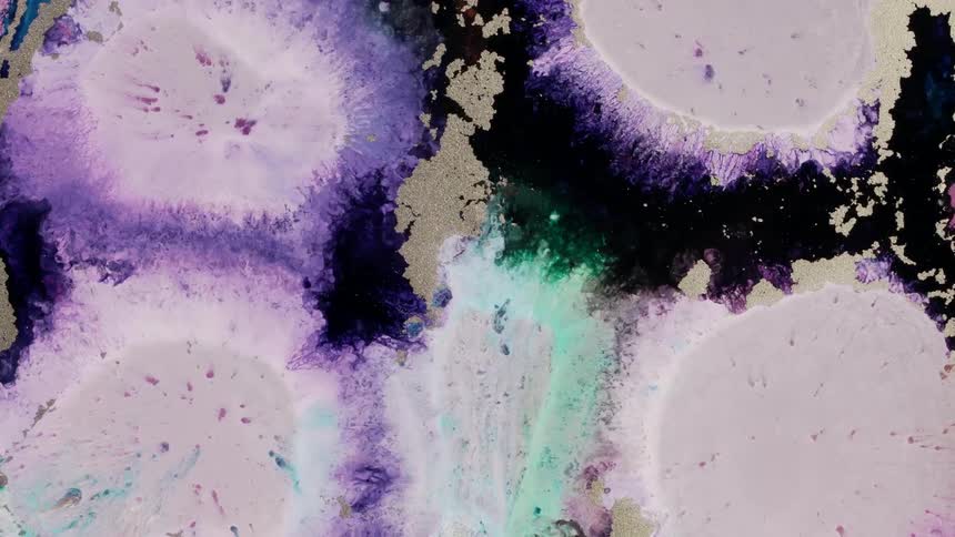Psychedelic art of erupting fluid in an abstract form