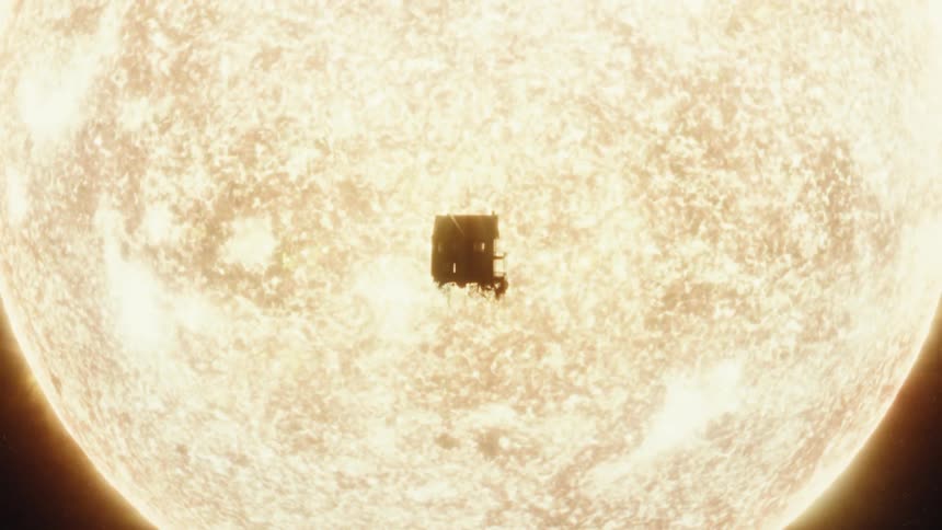 A star burns in outer space