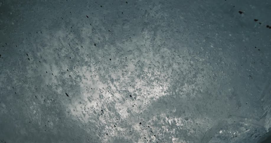 Closeup of a frozen area