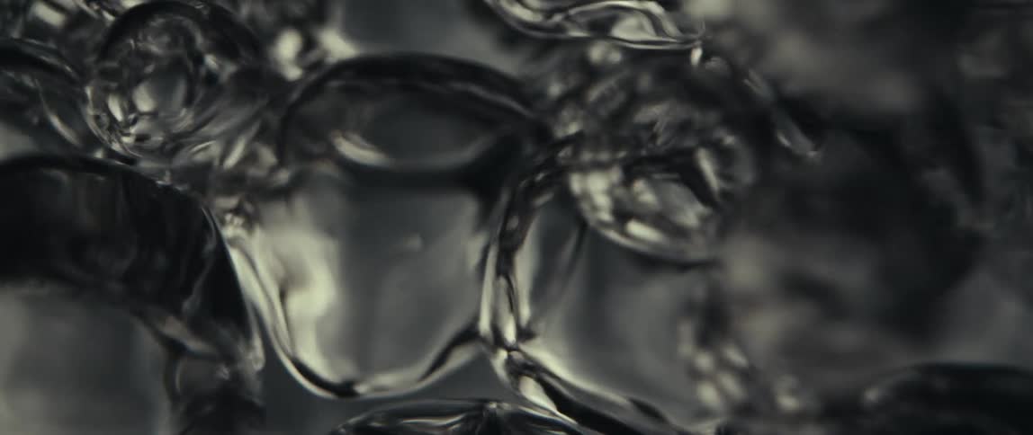 Water bubbles flowing