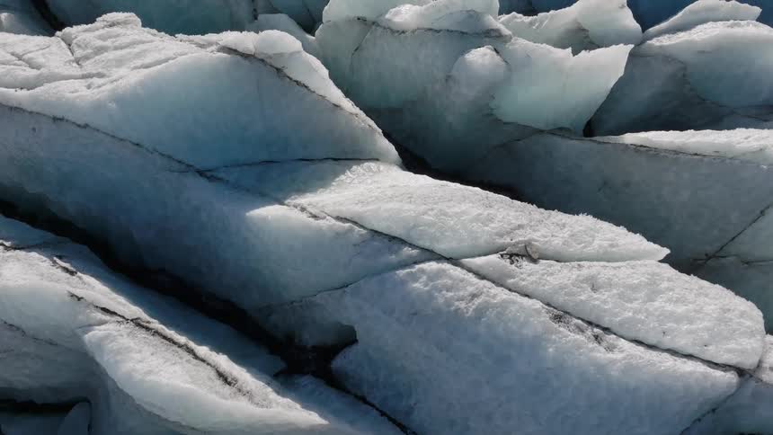 Ice blocks in daylight