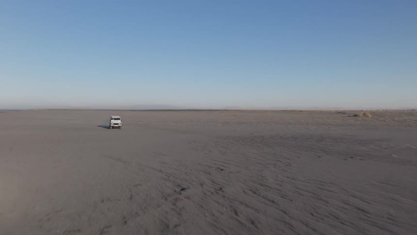 Jeep vehicle traveling through the desert