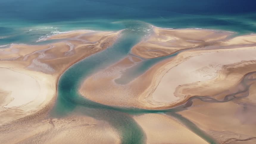 Sand beach estuary