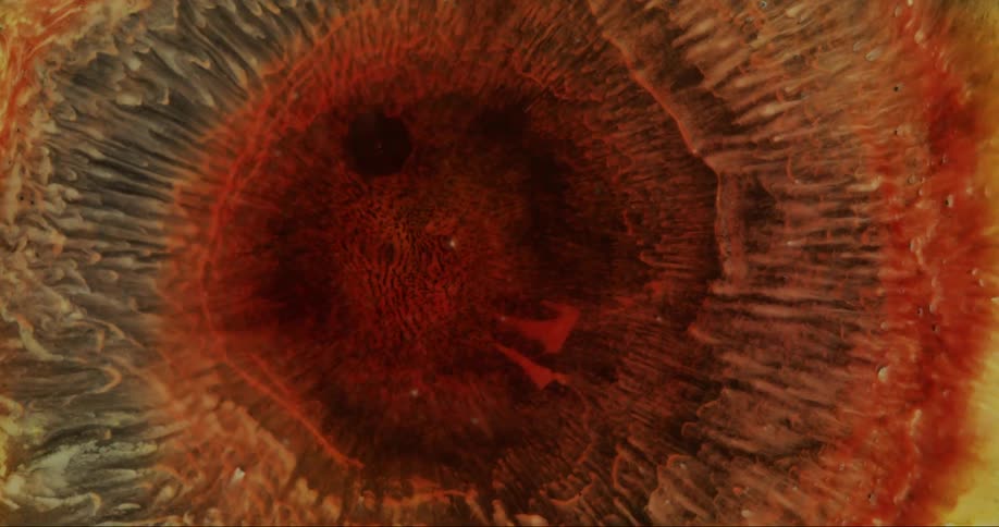 Fluid art of a fire crater
