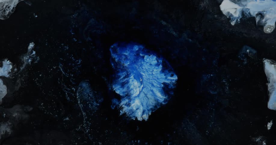Ice floats to the surface of the water