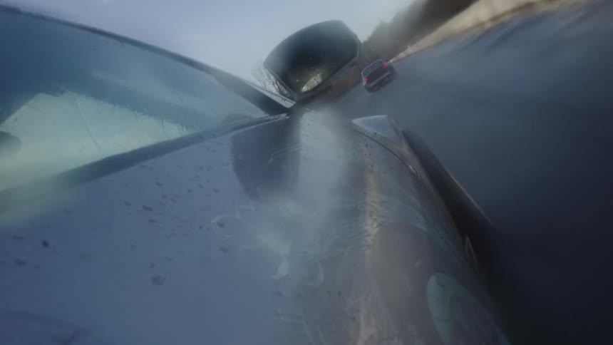 A side clip of a car in motion