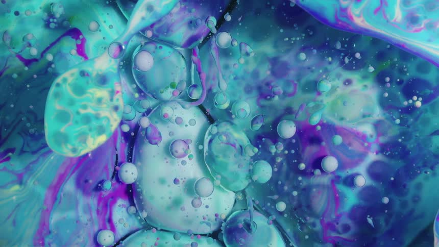 Fluid abstract blue and turquoise abstract colors under water