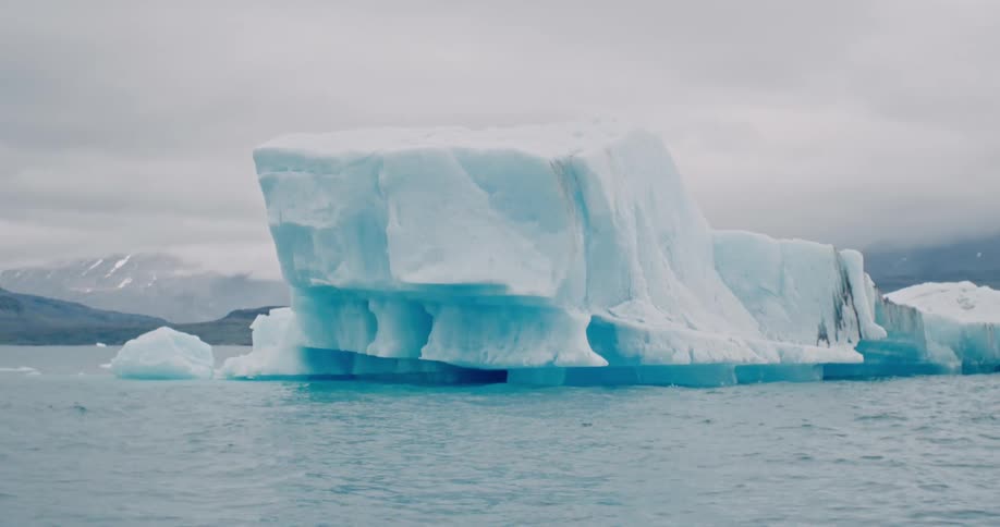 A slowly melting iceberg