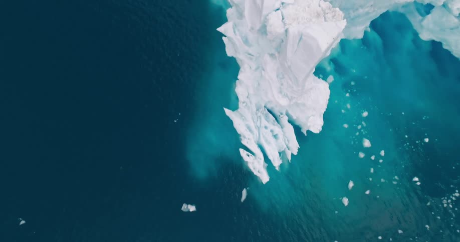 Glacier ice in the sea