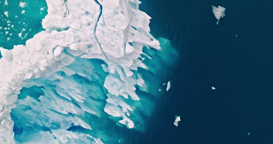 An aerial view of the arctic
