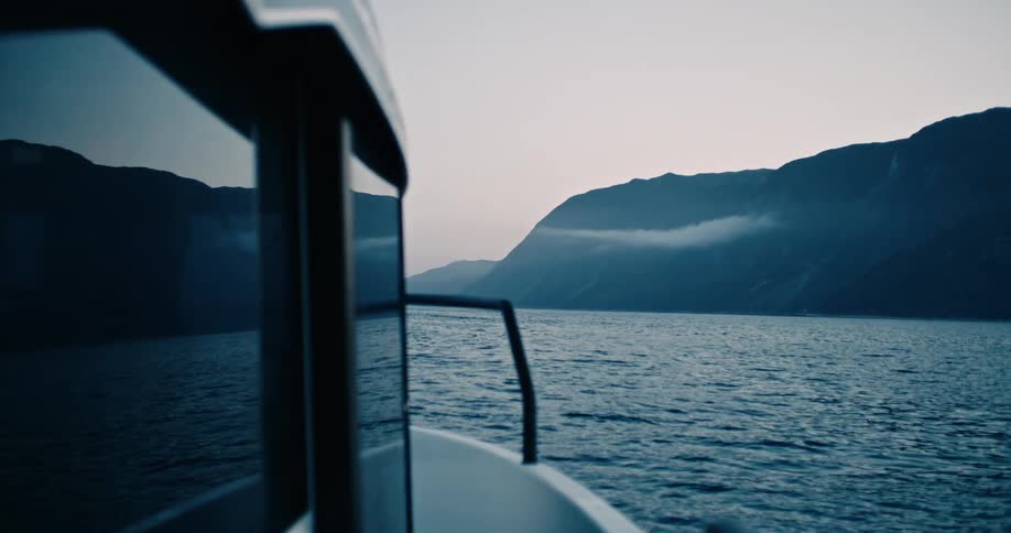 Mountain in the coast seen from a boat
