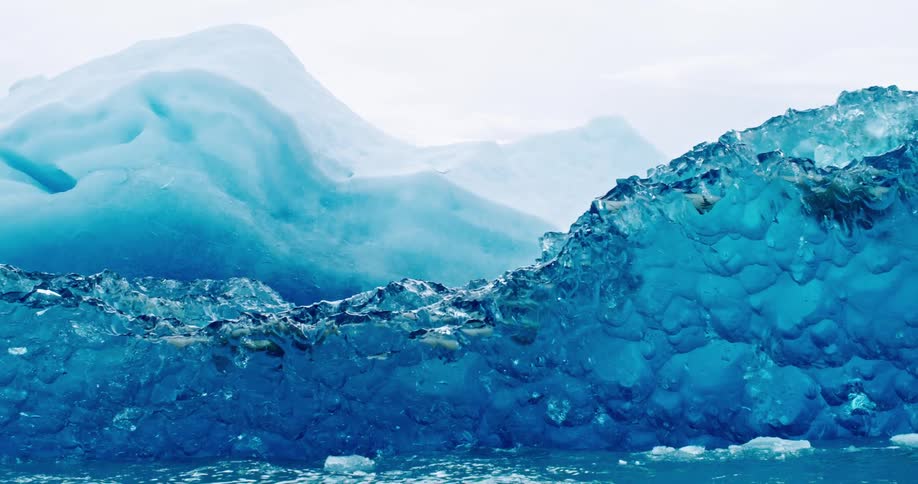 Bright blue iceberg in Greenland