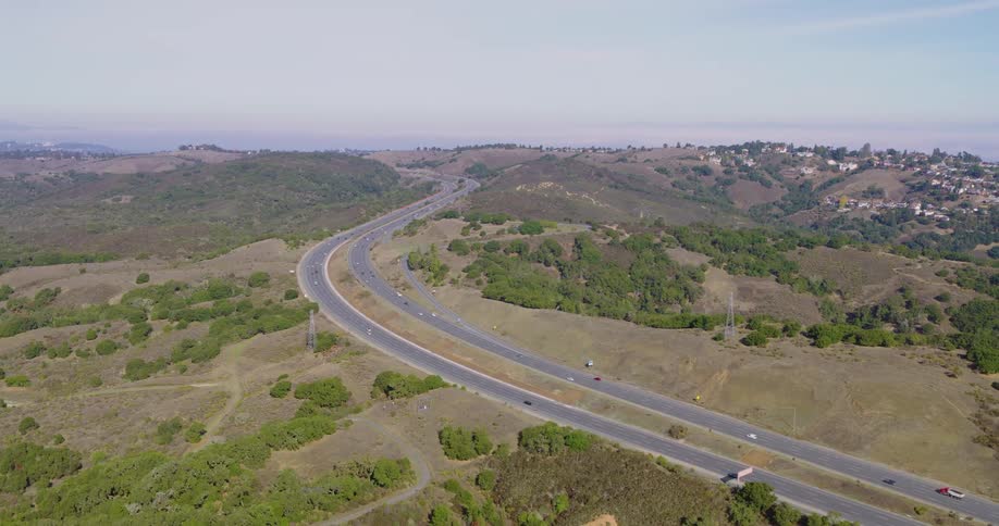 A busy high way in the country side