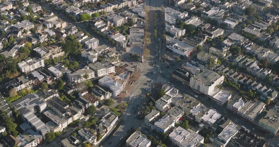 An aerial clip of a suburb