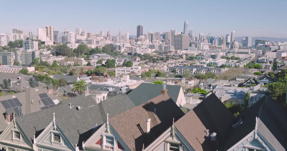 The view of a city residential area