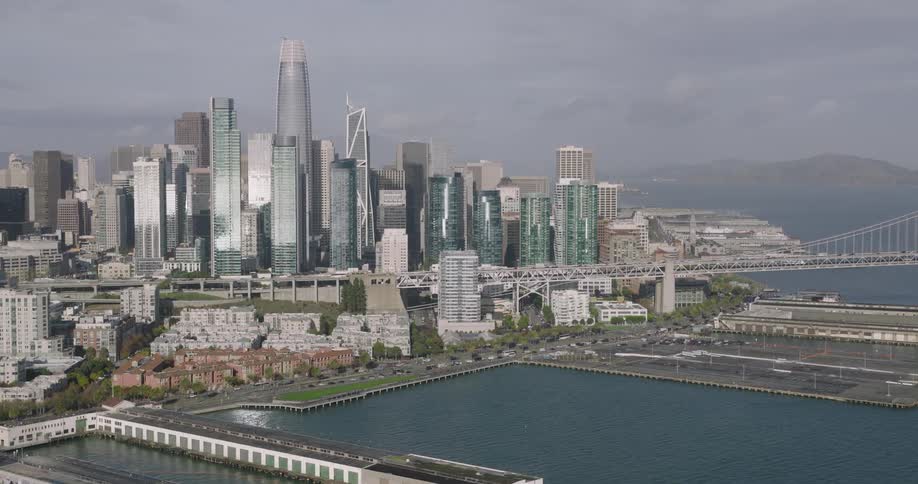 Aerial view of the san francisco skyline