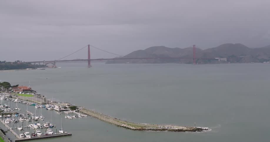 Aerial view of the golden gate bridge in san francisco