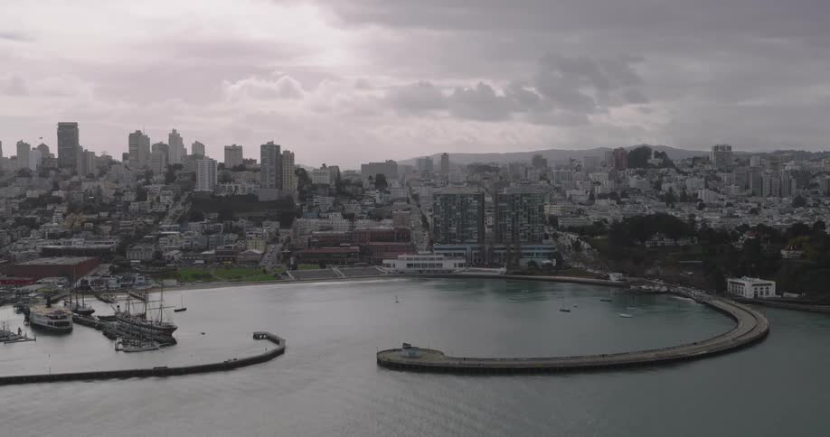 A city is on the shore line