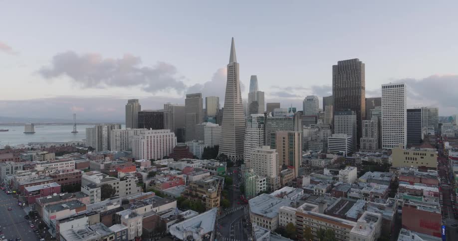Aerial view of san francisco skyline