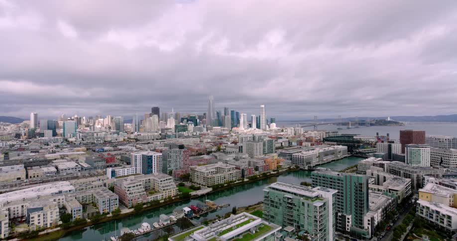 Aerial view of san francisco skyline