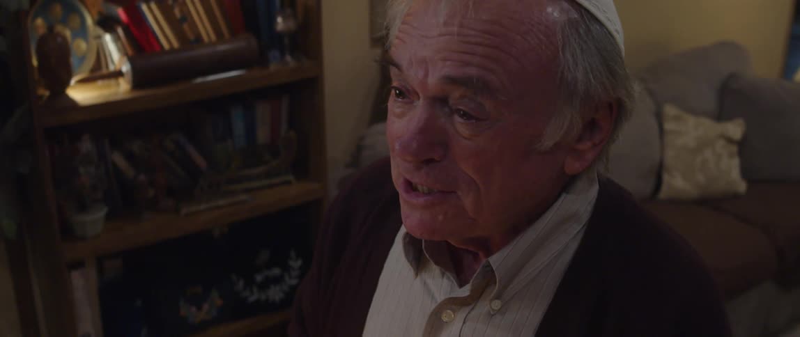 Elderly jewish man happy after prayer