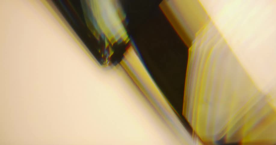 Abstract distorted lights in a dark environment in an extreme closeup