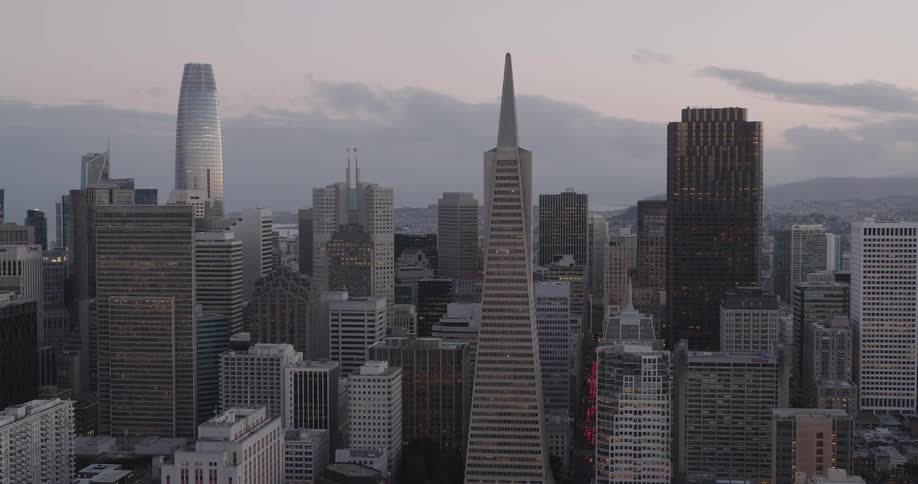 Aerial view of the san francisco skyline