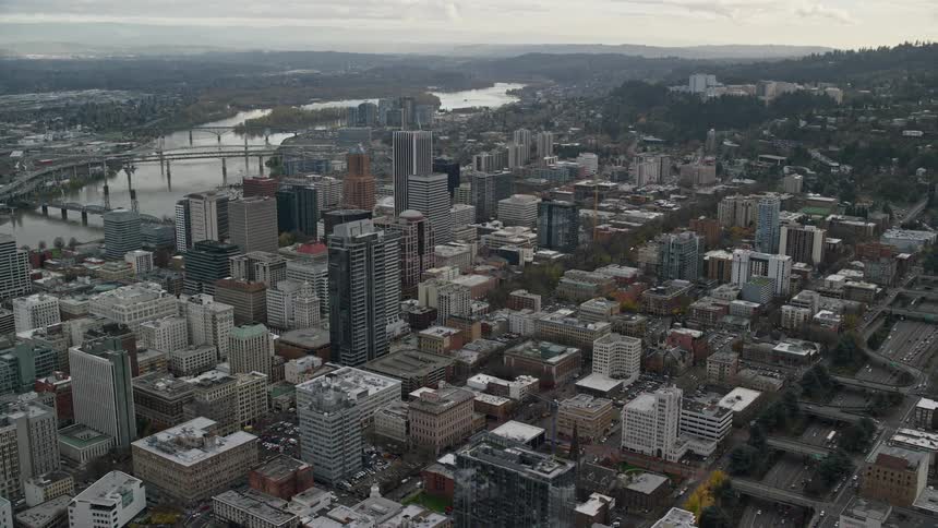Skyline of an urban city with residential buildings in the city center