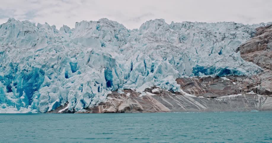Coastline of a glacier in Greenland