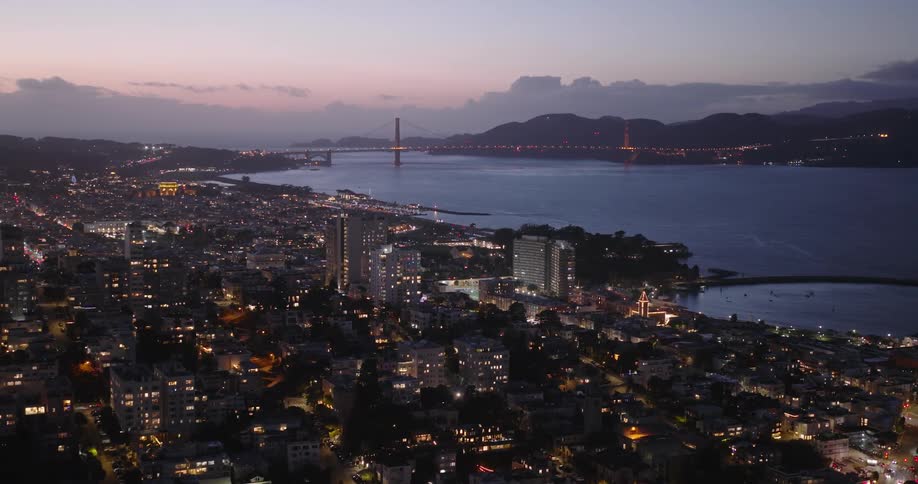 Aerial view of the golden gate bridge in san francisco