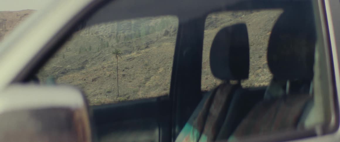 View from the front windows of a car
