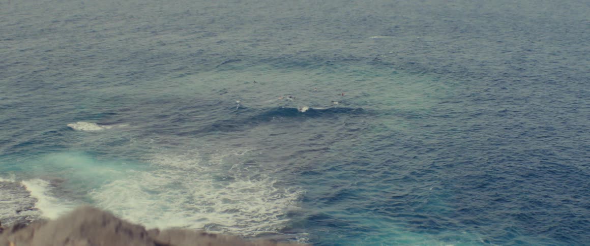 Panorama of a sea view with small waves