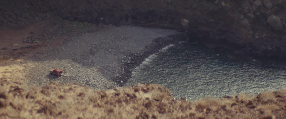 Shoreline of a hidden beach