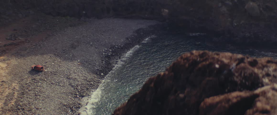 Shoreline of a hidden beach